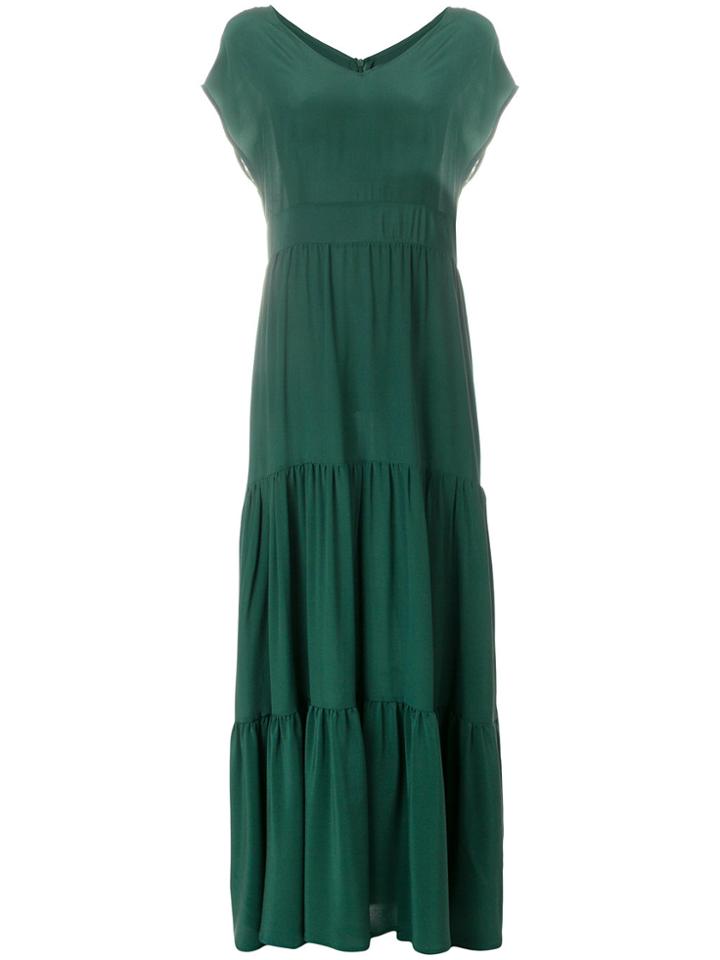 Altea Long Flared Dress - Green