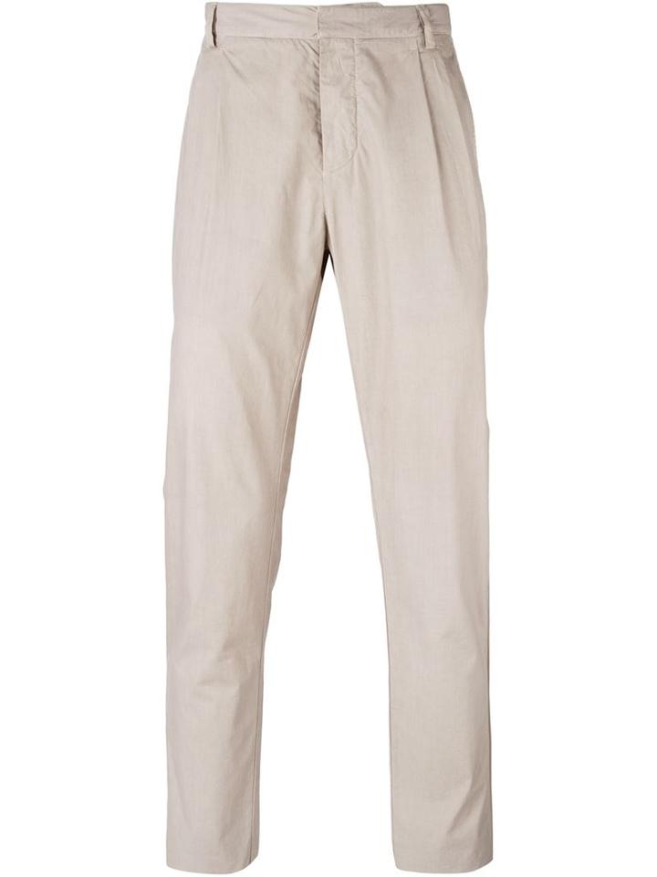 Ami Alexandre Mattiussi Pleated Trousers, Men's, Size: Medium, Nude/neutrals, Cotton