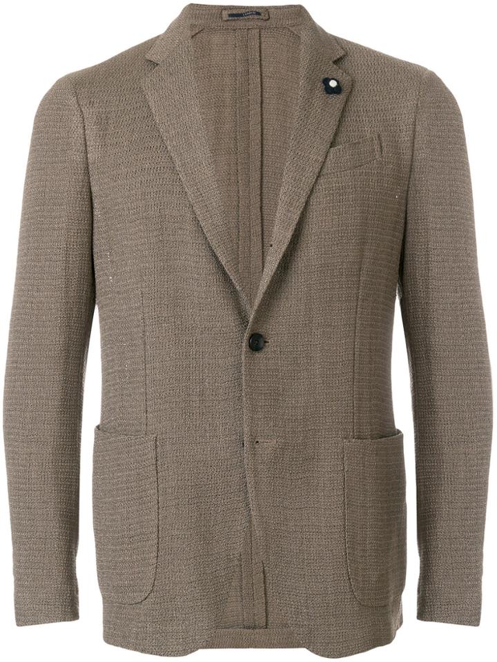 Lardini Woven Jacket - Brown
