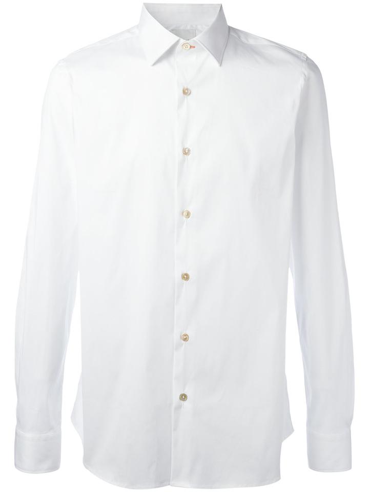 Paul Smith Classic Shirt, Men's, Size: 15 1/2, White, Cotton/nylon/spandex/elastane