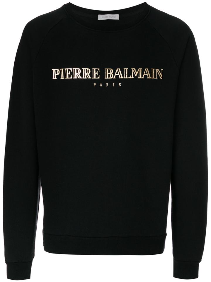 Pierre Balmain Logo Front Sweatshirt - Black