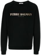 Pierre Balmain Logo Front Sweatshirt - Black