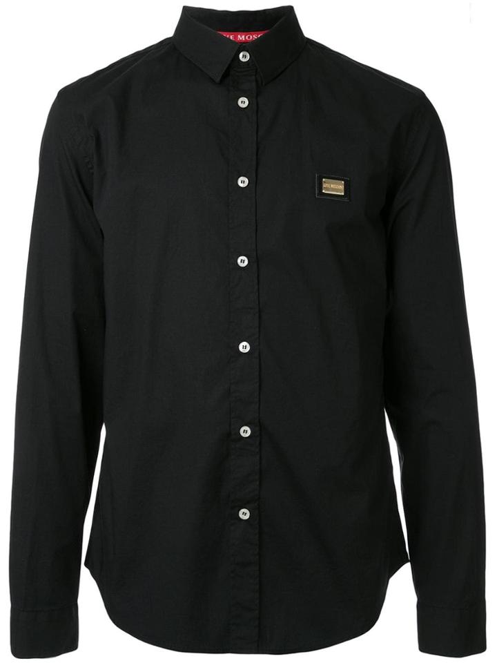 Love Moschino Metallic Logo Plate Shirt - Black