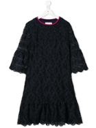 Alberta Ferretti Kids Macramé-lace Dress - Blue