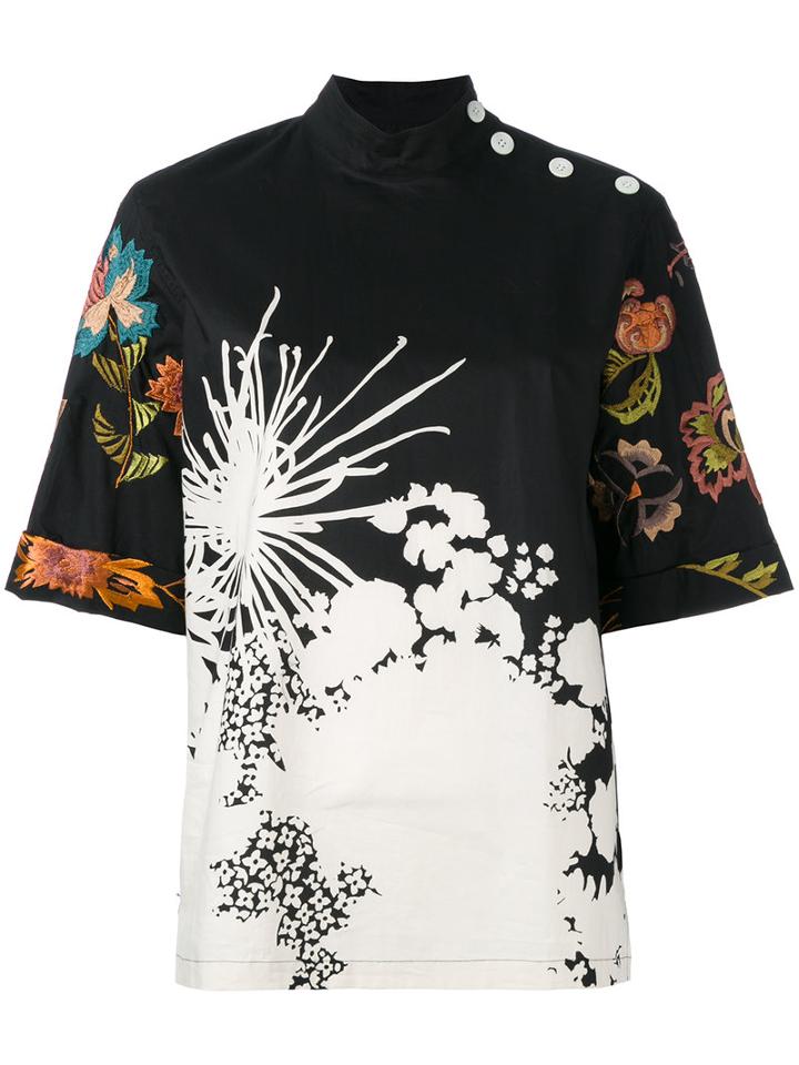 Dries Van Noten Floral Blouse, Women's, Size: 36, Nude/neutrals, Cotton