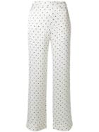 Asceno Polka Dot Pyjama Trousers - White