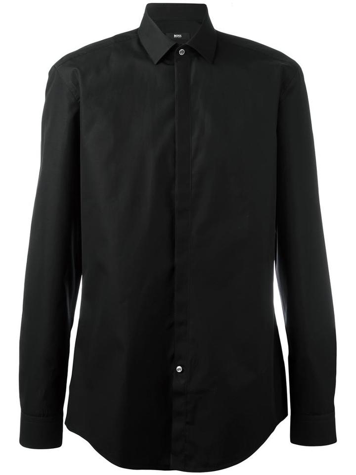 Boss Hugo Boss Classic Button Down Shirt, Men's, Size: 39, Black, Cotton