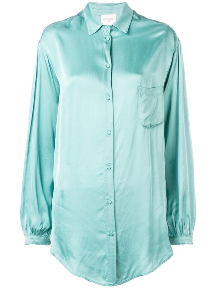 Forte Forte Long-sleeved Loose Shirt - Blue