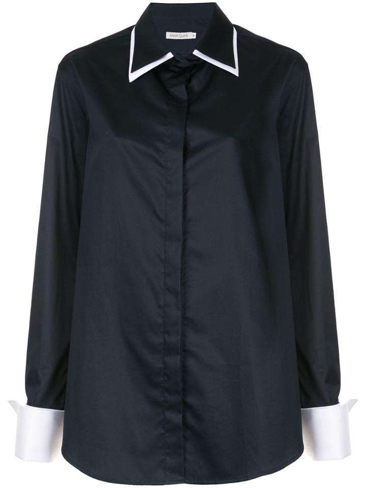 Anna Quan Contrast Collar Shirt - Blue