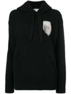 Laneus Strass Detail Hoodie - Black