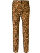 Andrea Marques Slim Fit Trousers, Women's, Size: 40, Brown, Cotton/spandex/elastane