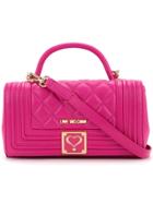 Love Moschino Quilted Shoulder Bag - Pink & Purple