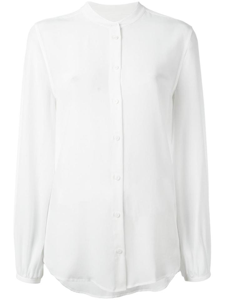 Equipment Band Collar Shirt - White