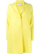 Harris Wharf London Single Breasted Wool Cocoon Coat - Yellow & Orange