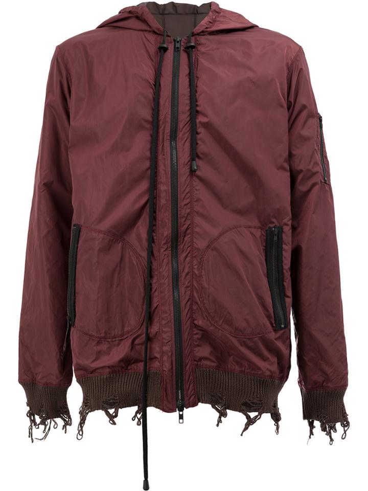 Di Liborio Reversible Hooded Jacket - Red