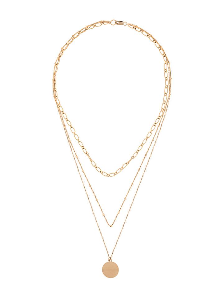 Petite Grand Three Layered Miro Necklace - Metallic