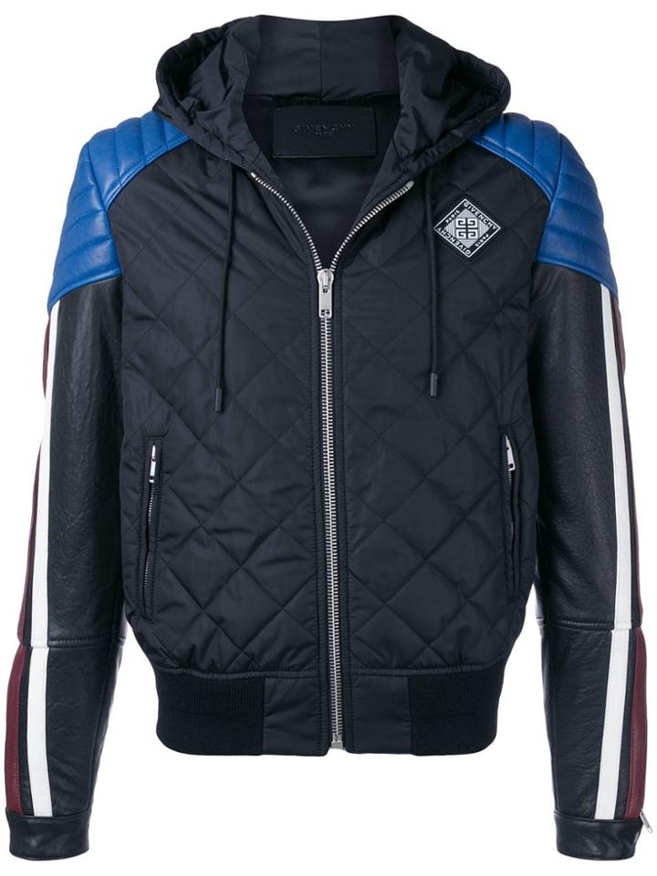 Givenchy Colour Block Hooded Jacket - Black