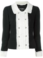 Chanel Vintage Two-tone Cropped Jacket, Women's, Size: 36, Black