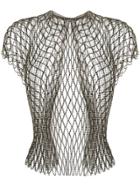 Saint Laurent Jeweled Top - Silver