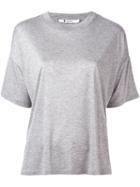T By Alexander Wang Dropped Shoulder T-shirt, Women's, Size: Small, Grey, Viscose