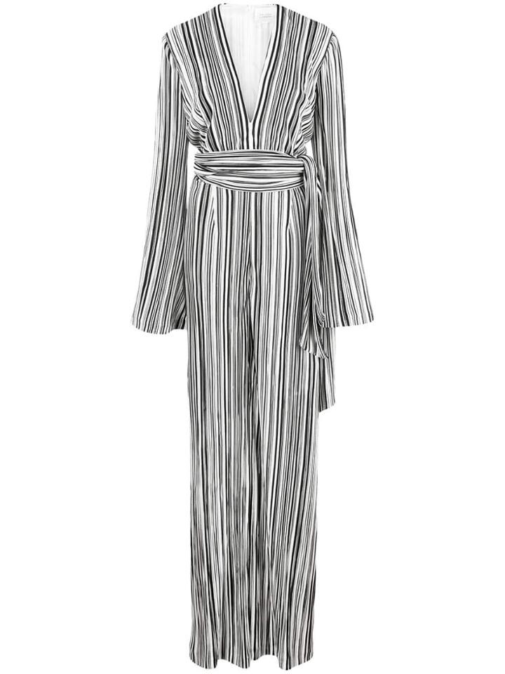 Galvan Striped All In One Jumpsuit - Black