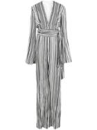 Galvan Striped All In One Jumpsuit - Black