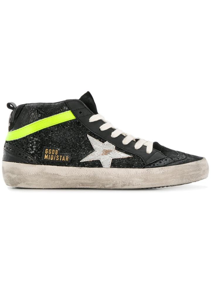 Golden Goose Deluxe Brand Mid Star Hi-top Sneakers - Black