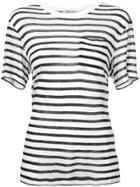 T By Alexander Wang Striped Slub Jerseys - White