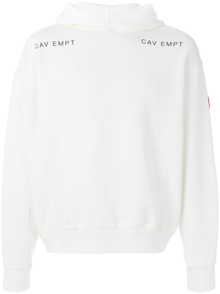 Cav Empt Logo Print Hoodie - White