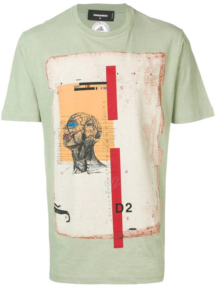 Dsquared2 Anatomy Stamp T-shirt - Green