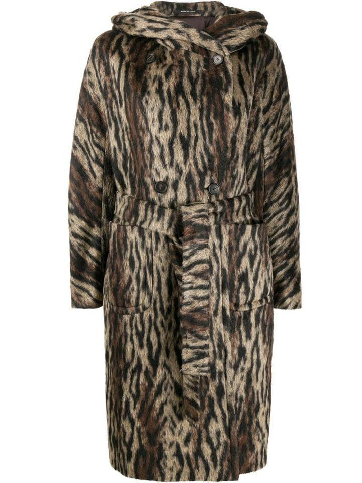 Tagliatore Daisy Hooded Coat - Brown