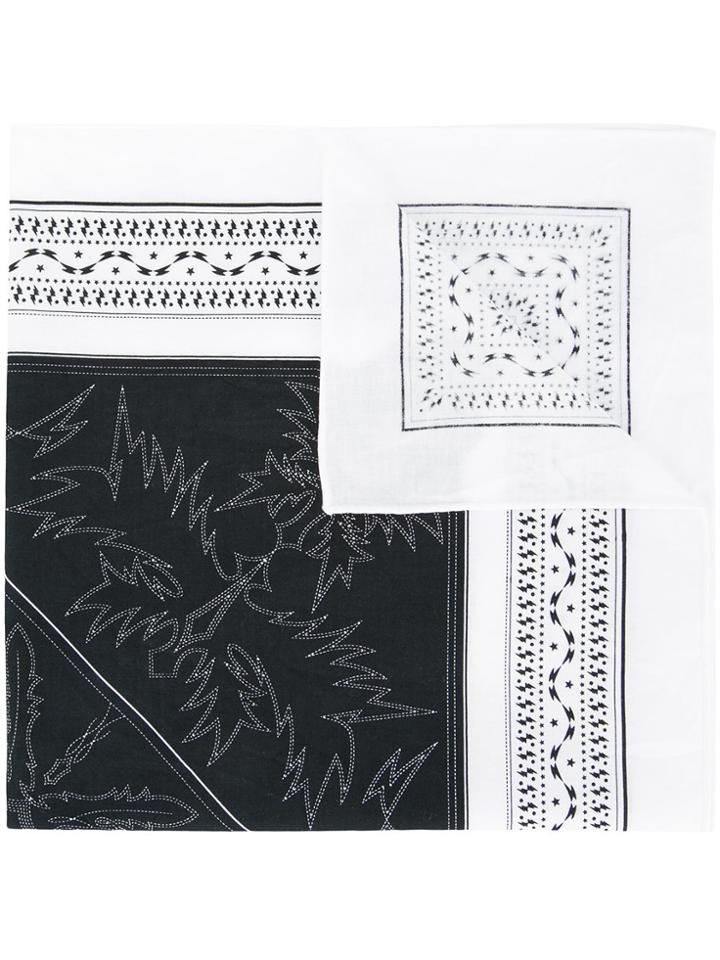 Takahiromiyashita The Soloist Printed Scarf - White