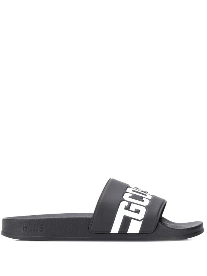 Gcds Logo Strap Slides - Black