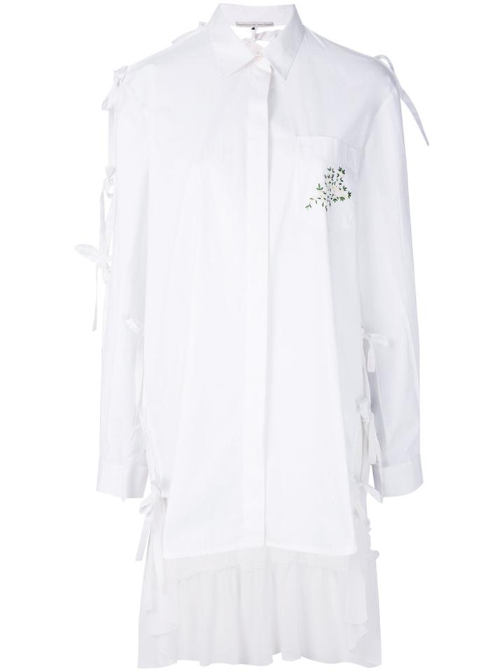 Marco De Vincenzo Frill-trim Tailored Shirt - White