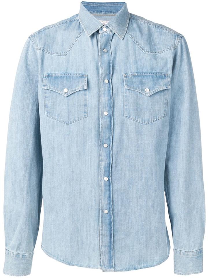 Brunello Cucinelli Buttoned Denim Shirt - Blue