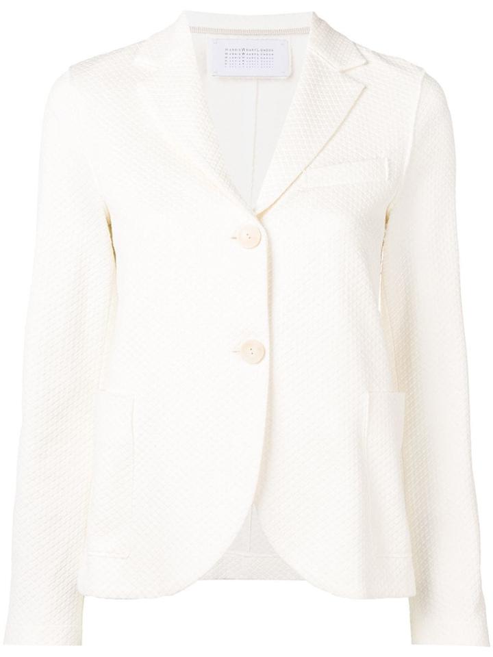 Harris Wharf London Waffle Knitted Blazer - White