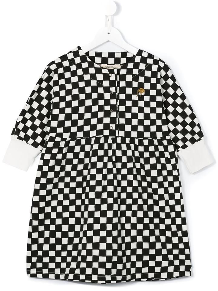Bobo Choses Checkered Dress, Girl's, Size: 7 Yrs, Black