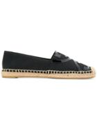 Tory Burch Poppy Logo Espadrilles - Black