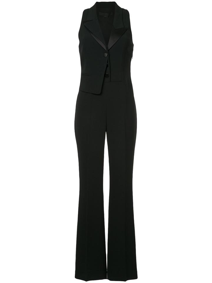 Alexander Wang Split Lapel Sleeveless Tuxedo Jumpsuit - Black