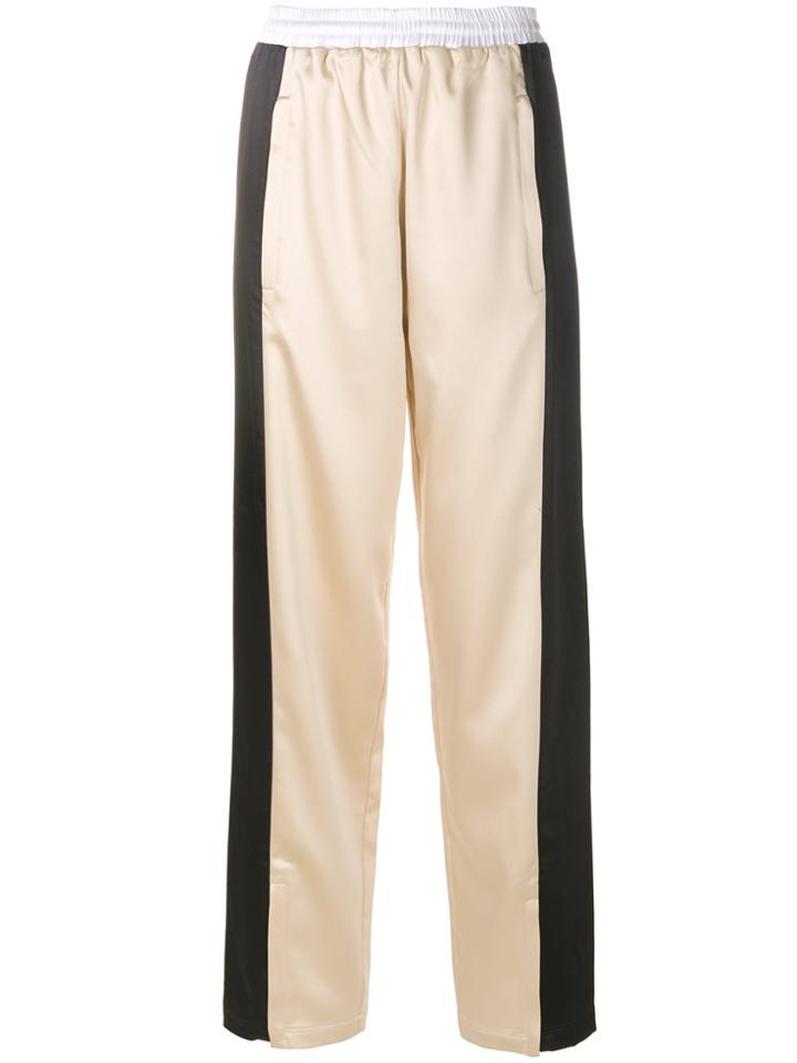 Koché Two Tone Wide-leg Trousers - Nude & Neutrals