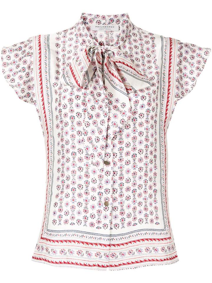 Philosophy Di Lorenzo Serafini Pussy-bow Blouse - White