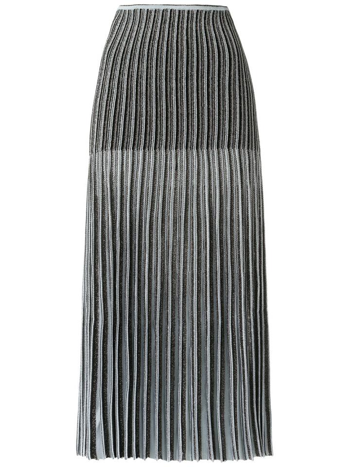 Gig - Midi Knitted Skirt - Women - Polyamide/polyester/viscose - M, Grey, Polyamide/polyester/viscose