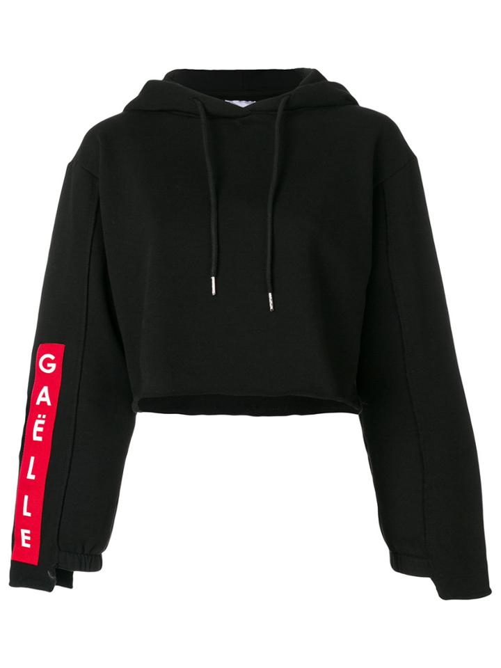 Gaelle Bonheur Cropped Hoodie - Black