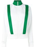Ganni Contrast Trim Fitted Jacket - White