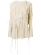 Jw Anderson Lace-up Detail Sweater - Nude & Neutrals