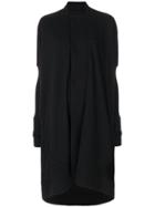 Rick Owens Lilies Fitted Sleeves Oversized Coat - Black