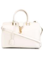 Saint Laurent Small Cabas Monogram Tote, Women's, White, Calf Leather