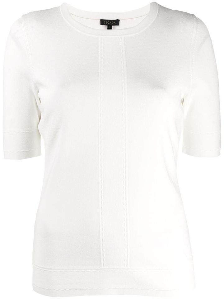 Escada Knitted Slim-fit Jumper - White