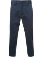 Bedwin & The Heartbreakers Slim Fit Cropped Trousers, Men's, Size: 3, Blue, Cotton/polyester/polyurethane