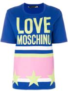 Love Moschino Colour-block Logo T-shirt - Blue